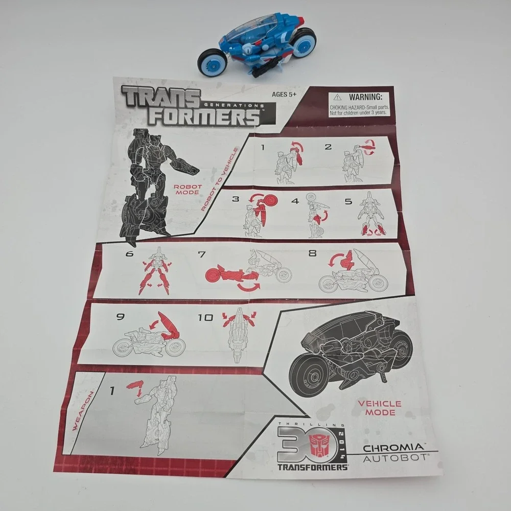 Transformers Generations Thrilling 30 Autobot Chromia Deluxe Complete Manual